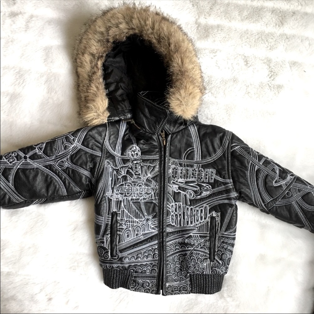Tanners Avenue American Cities Leather Jacket 5Y